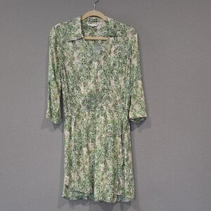 CAbi Leaf Print Dress